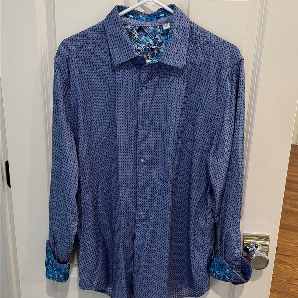 Robert Graham Blue Geometric Shirt